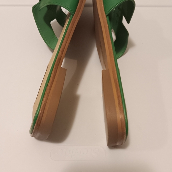 Steven New York| Hadyn Sandals Flats Slip On Kelly Green Sz 9.5/10 Resortwear - Picture 9 of 13